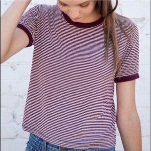 brandy melville john galt red striped tee